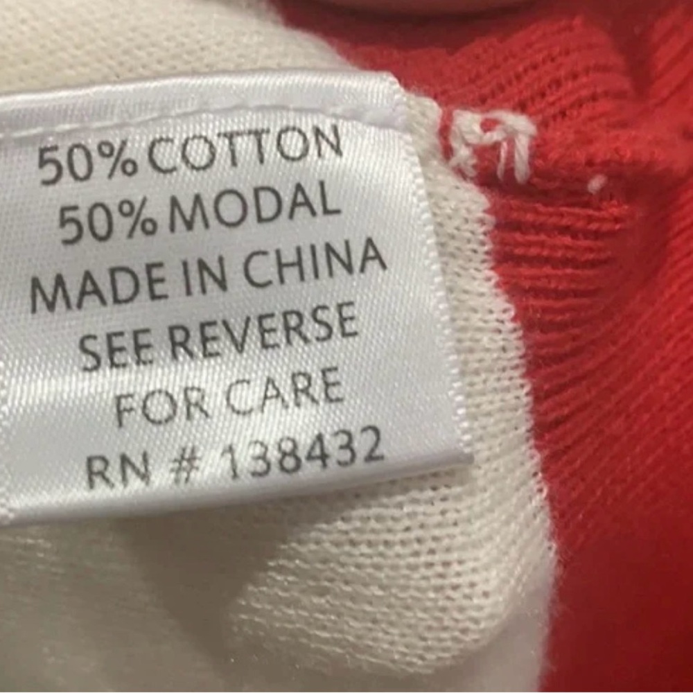 Modcloth Cream Sweater with Red Trim. 3/4 sleeve. - Picture 9 of 9
